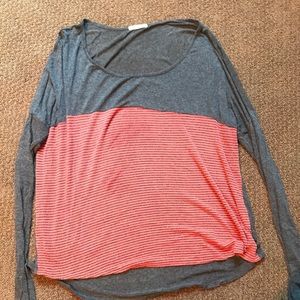 Comfy striped long sleeve shirt.